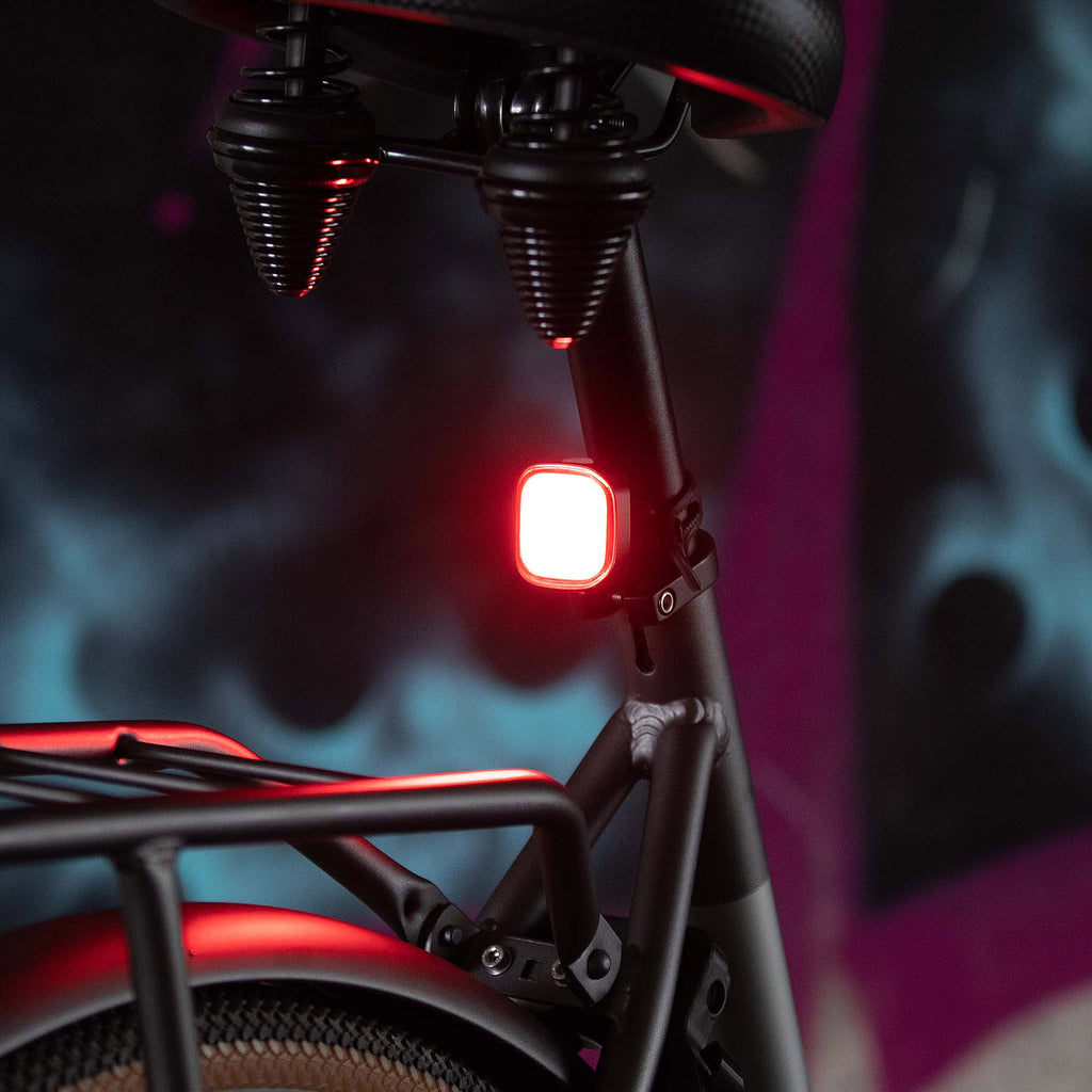 LED-Rückleuchte, robust, leistungsstark, quadratisch – USB-aufladbar