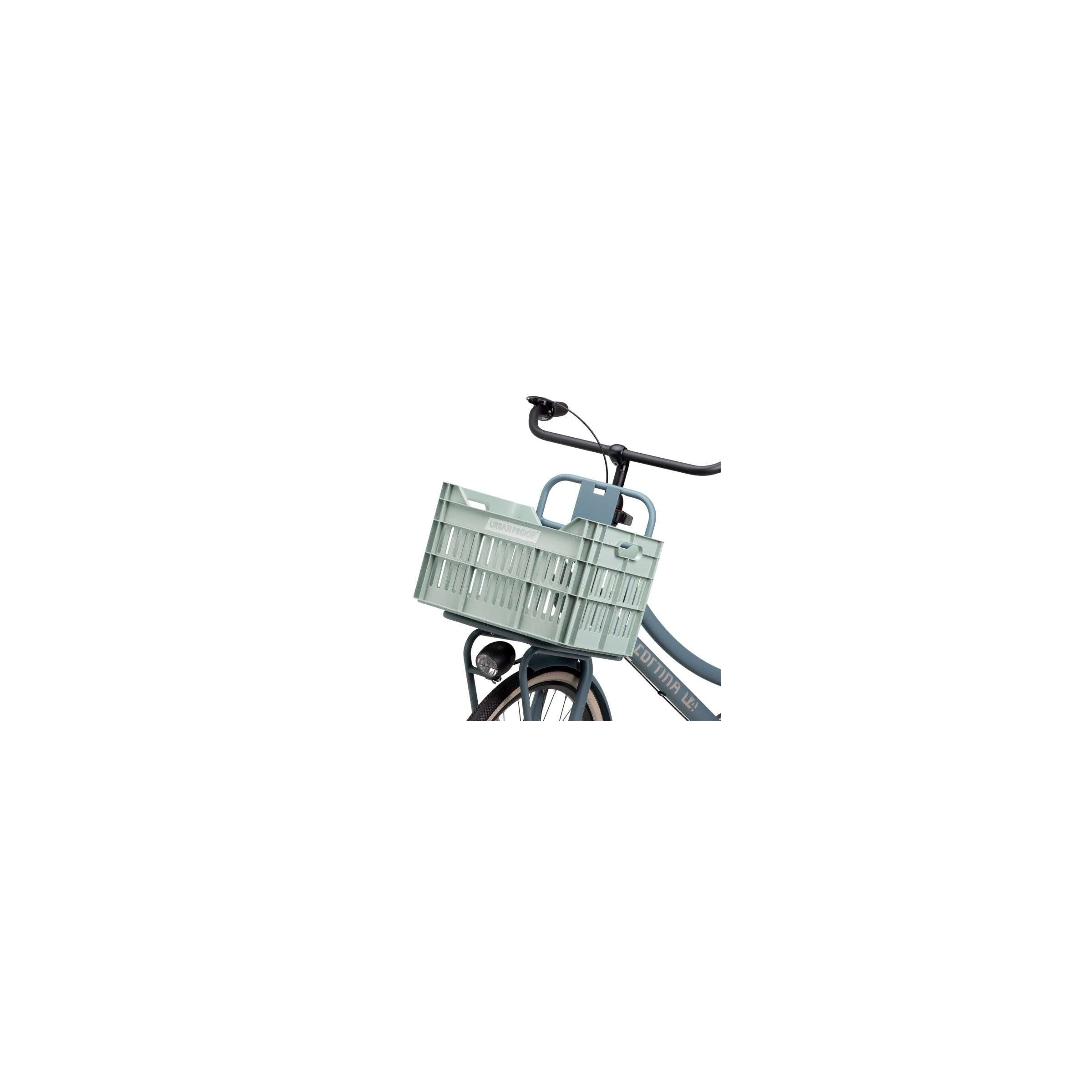 Recycelte Urban Proof Click Fahrradbox, 30 Liter – Nebelgrün