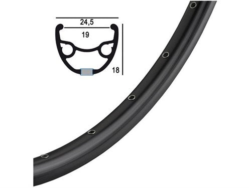 Ryde Felge 28 Zoll 622 Rivale 21 Schwarz 36 Bus