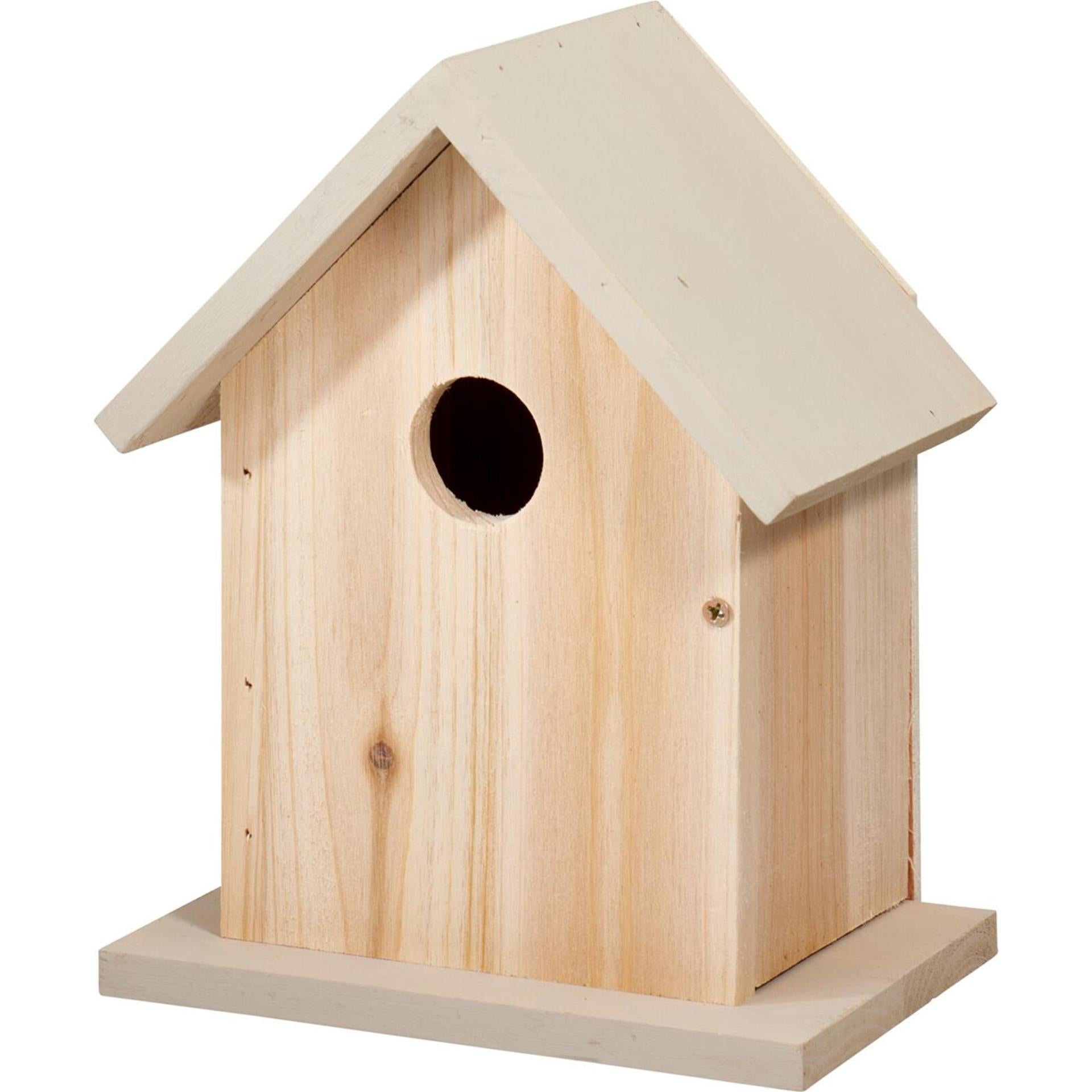 Pro garden vogelhuis hout 16x11x20cm