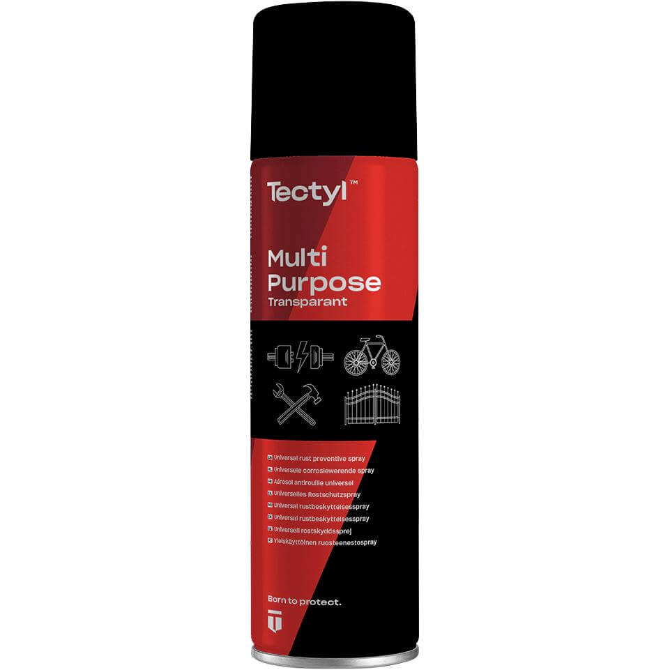 Tectyl multifunctioneel transparant - corrosie werend - oplosmiddelverdunde - op hars gebaseerd - transparant - corrosie werende compound - in spuitbus - 500 ml