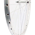 Roland voorwiel 28 vast alu v-profil zilver zink spk