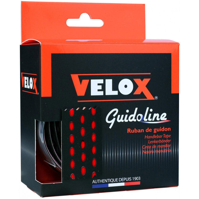 Velox Lenkerband Zweifarbig 3.0 Schwarz Rot (2 Stück)