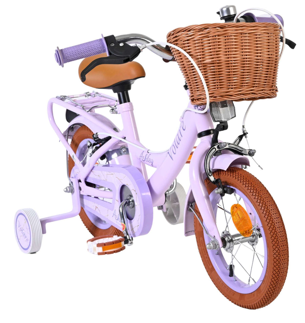 Volare Ashley Kinderfahrrad - Mädchen - 12 Zoll - Lila - Zwei Handbremsen