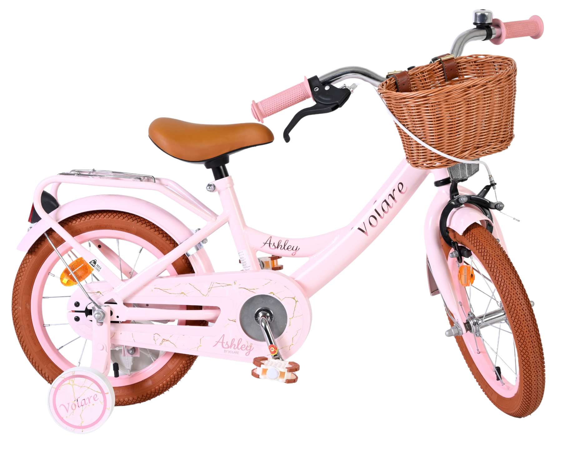Volare Ashley Kinderfahrrad – Mädchen – 14 Zoll – Rosa