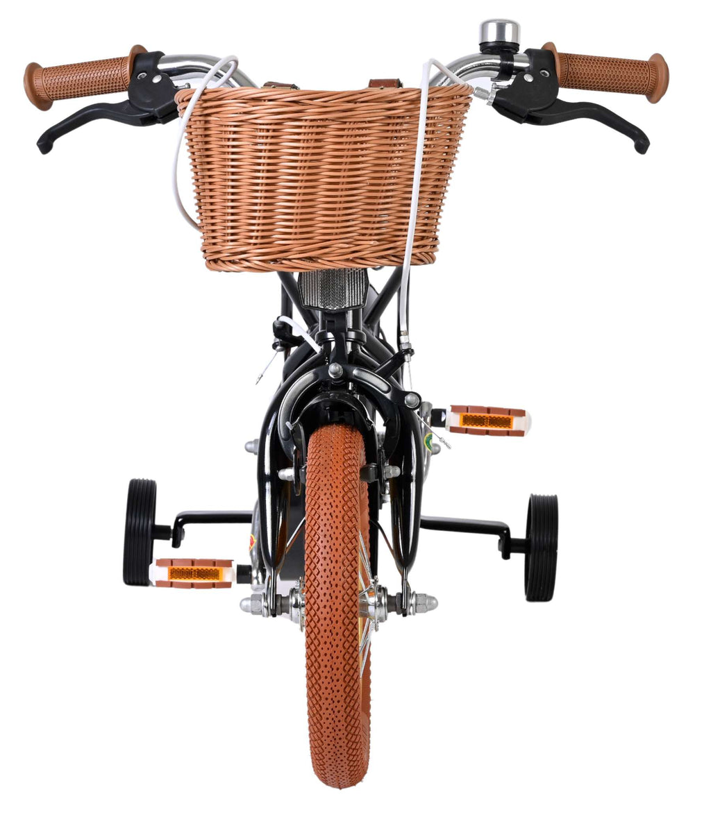 Volare Ashley Kinderfahrrad - Mädchen - 12 Zoll - Schwarz - Zwei Handbremsen