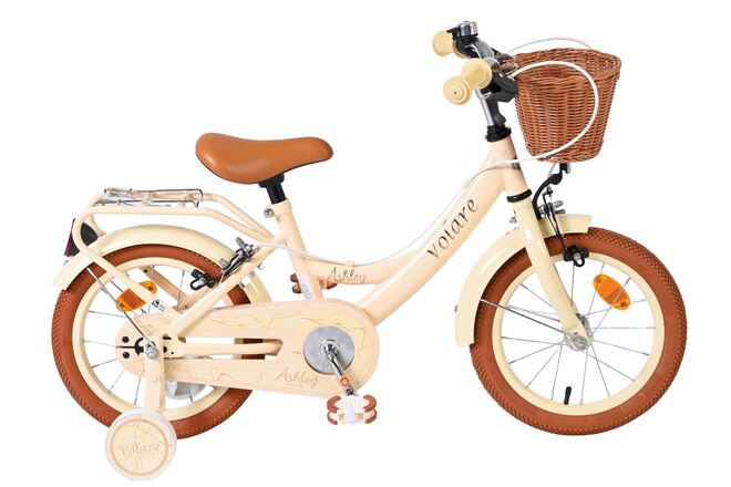 Volare Ashley Kinderfahrrad - Mädchen - 14 Zoll - Creme - Zwei Handbremsen