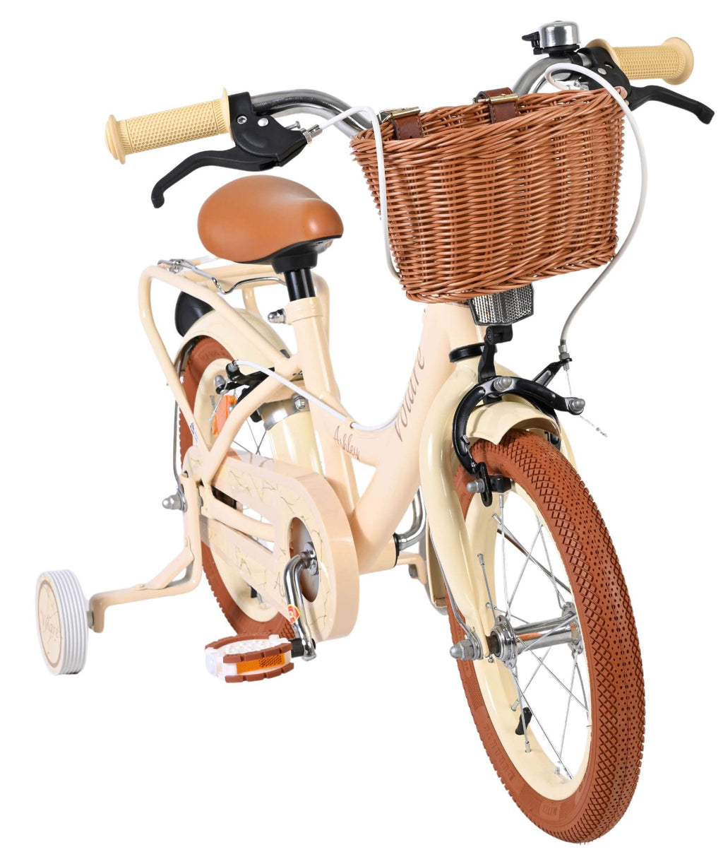 Volare Ashley Kinderfahrrad - Mädchen - 14 Zoll - Creme - Zwei Handbremsen