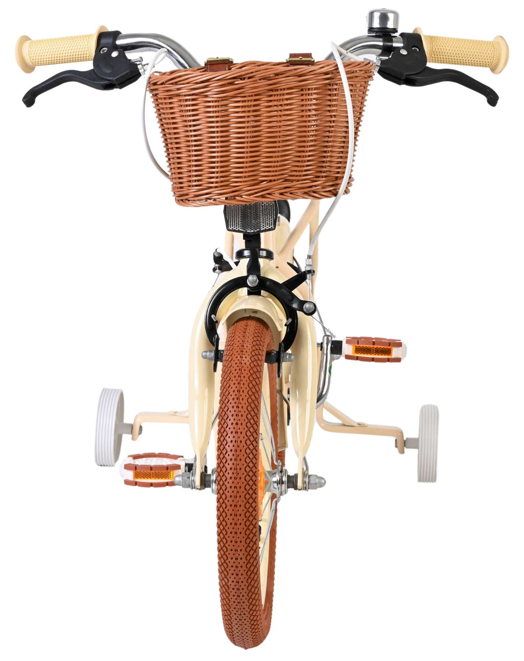 Volare Ashley Kinderfahrrad - Mädchen - 14 Zoll - Creme - Zwei Handbremsen