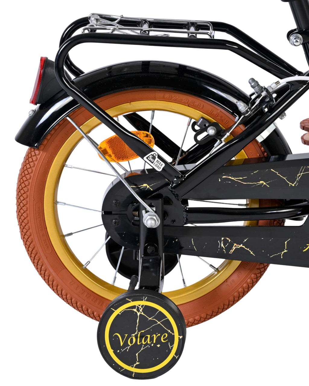 Volare Ashley Kinderfahrrad - Mädchen - 14 Zoll - Schwarz - Zwei Handbremsen