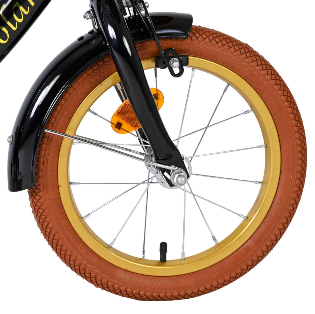 Volare Ashley Kinderfahrrad - Mädchen - 14 Zoll - Schwarz - Zwei Handbremsen