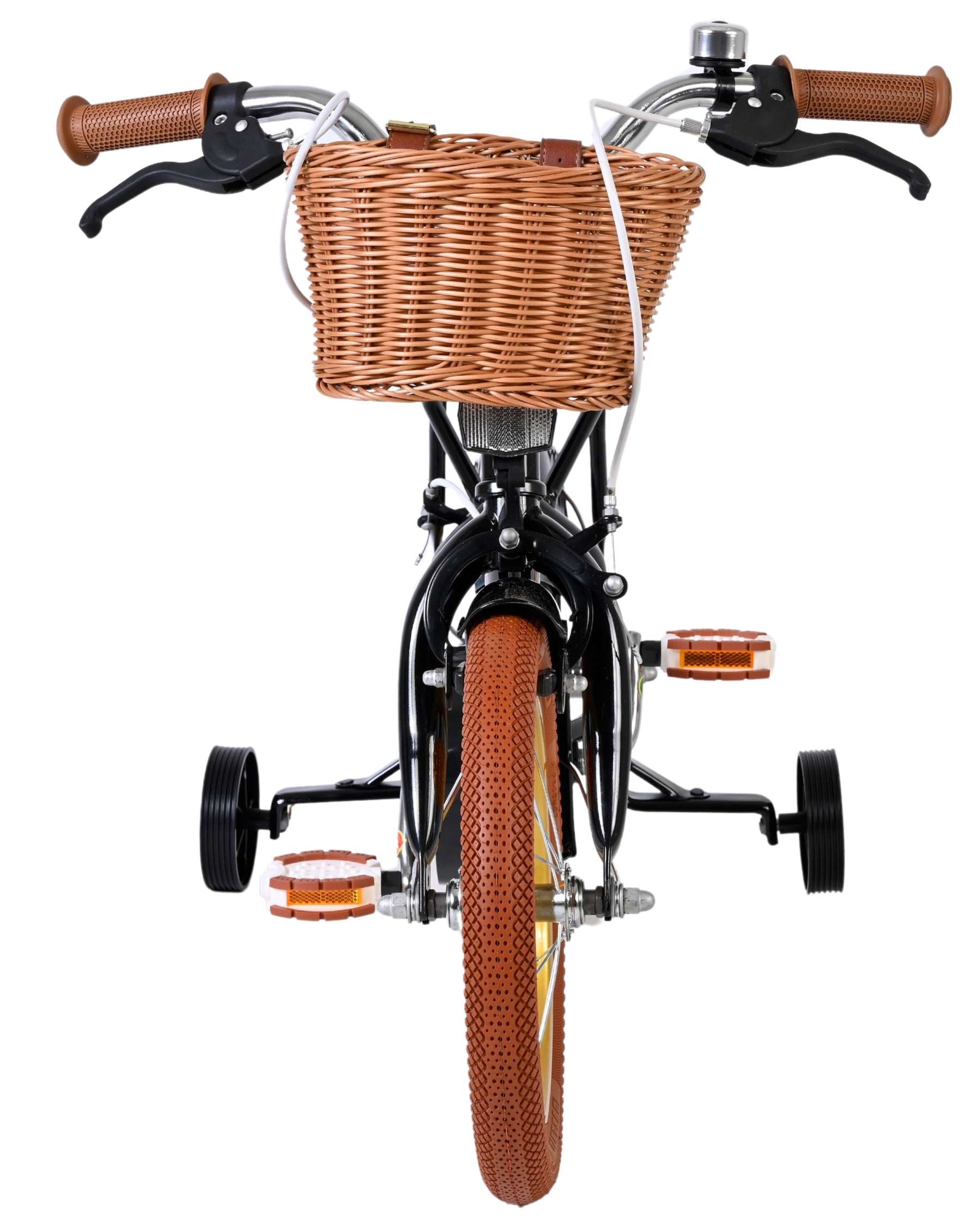 Volare Ashley Kinderfahrrad - Mädchen - 14 Zoll - Schwarz - Zwei Handbremsen
