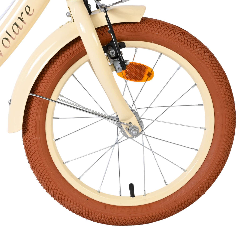 Volare ashley kinderfiets - meisjes - 16 inch - creme - twee handremmen