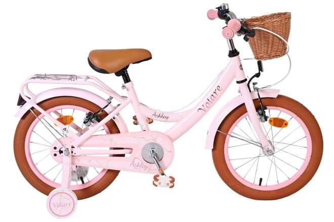 Volare ashley kinderfiets - meisjes - 16 inch - roze - twee handremmen