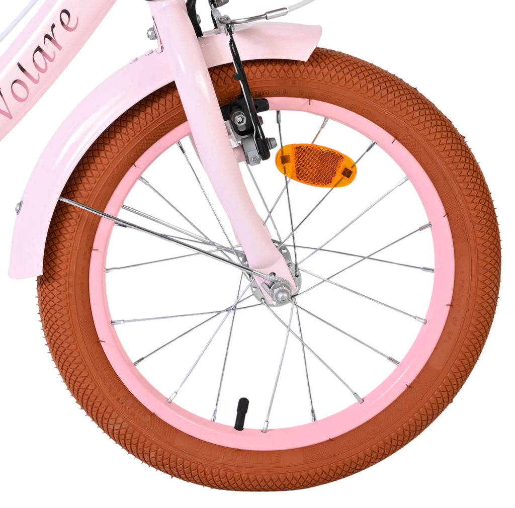 Volare ashley kinderfiets - meisjes - 16 inch - roze - twee handremmen