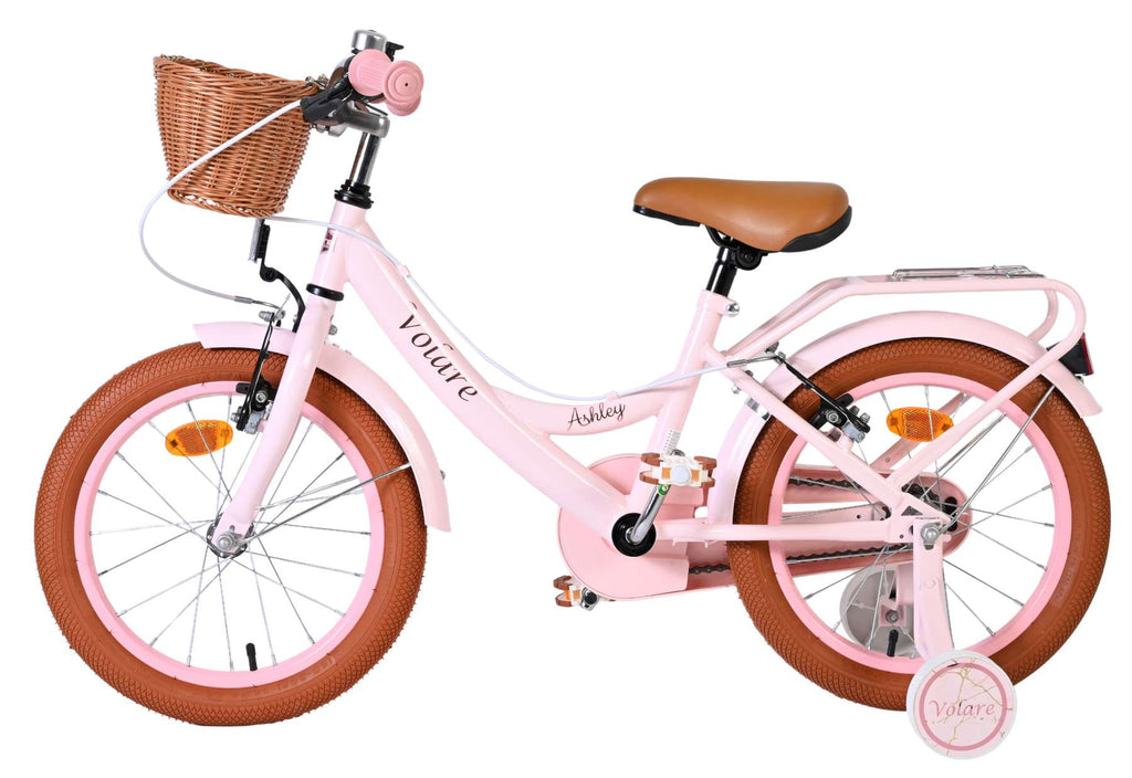 Volare ashley kinderfiets - meisjes - 16 inch - roze - twee handremmen