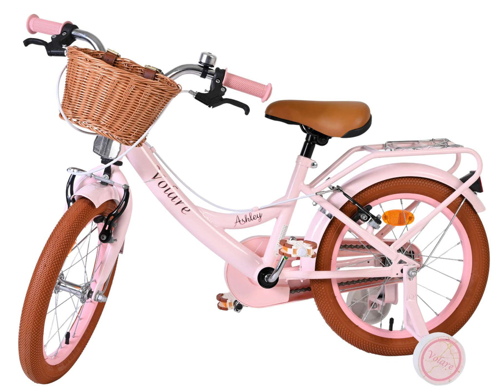 Volare ashley kinderfiets - meisjes - 16 inch - roze - twee handremmen