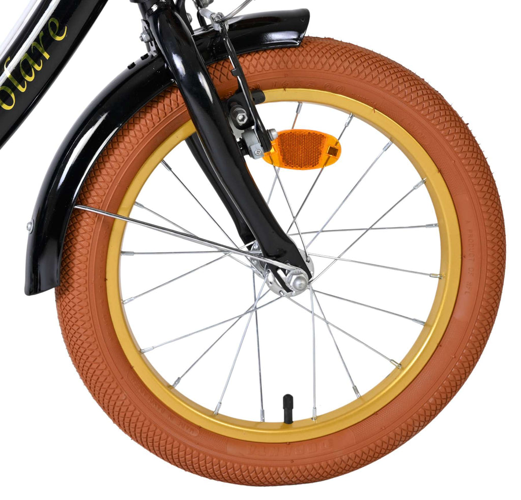 Volare ashley kinderfiets - meisjes - 16 inch - zwart - twee handremmen
