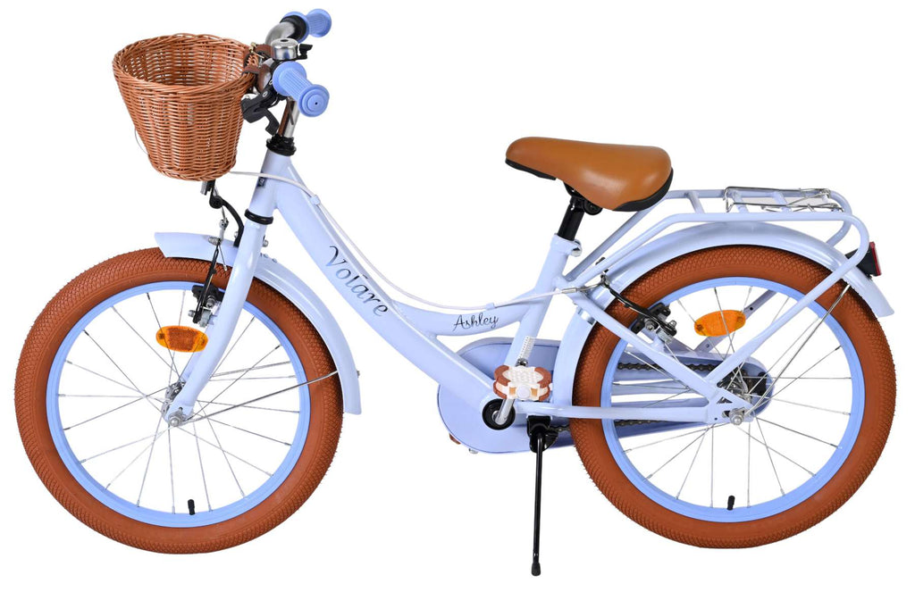 Volare ashley kinderfiets - meisjes - 18 inch - pastel blauw - twee handremmen