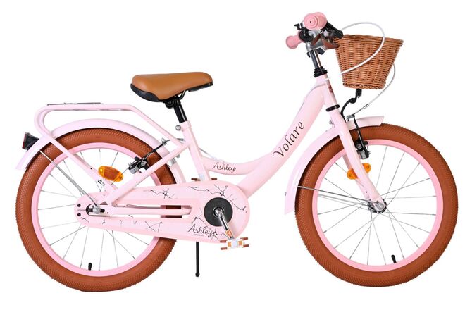 Volare ashley kinderfiets - meisjes - 18 inch - roze - twee handremmen