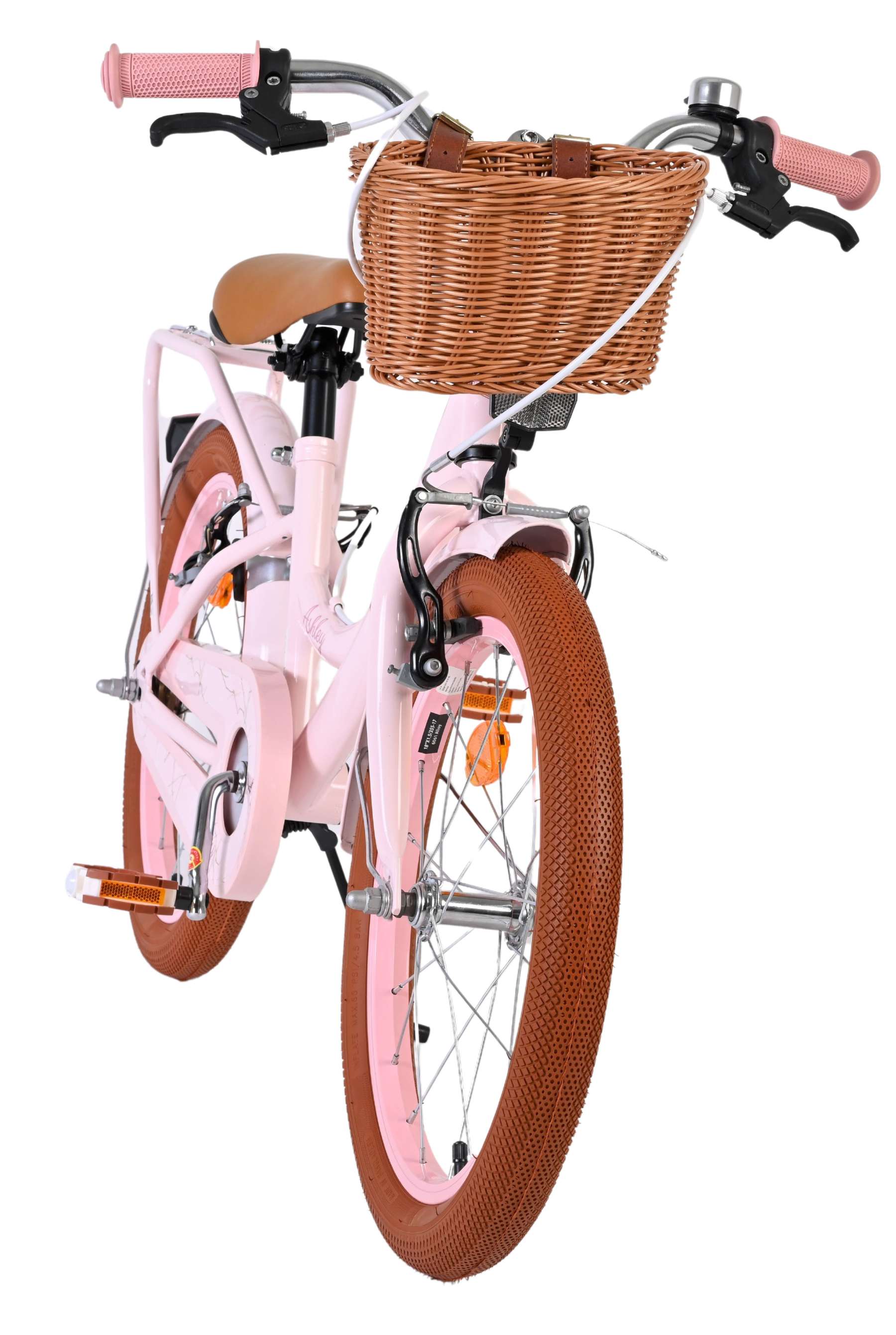 Volare ashley kinderfiets - meisjes - 18 inch - roze - twee handremmen