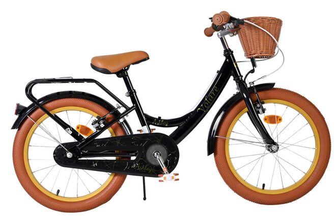 Volare ashley kinderfiets - meisjes - 18 inch - zwart - twee handremmen