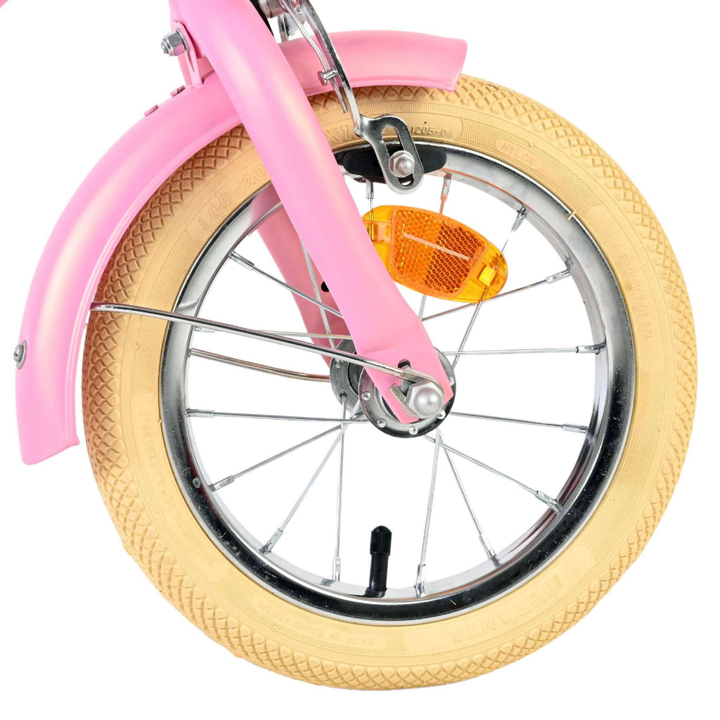 Volare Blossom Kinderfahrrad - Mädchen - 12 Zoll - Rosa - Zwei Handbremsen
