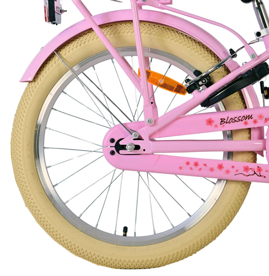 Volare Blossom Kinderfahrrad - Mädchen - 20 Zoll - Rosa - Zwei Handbremsen