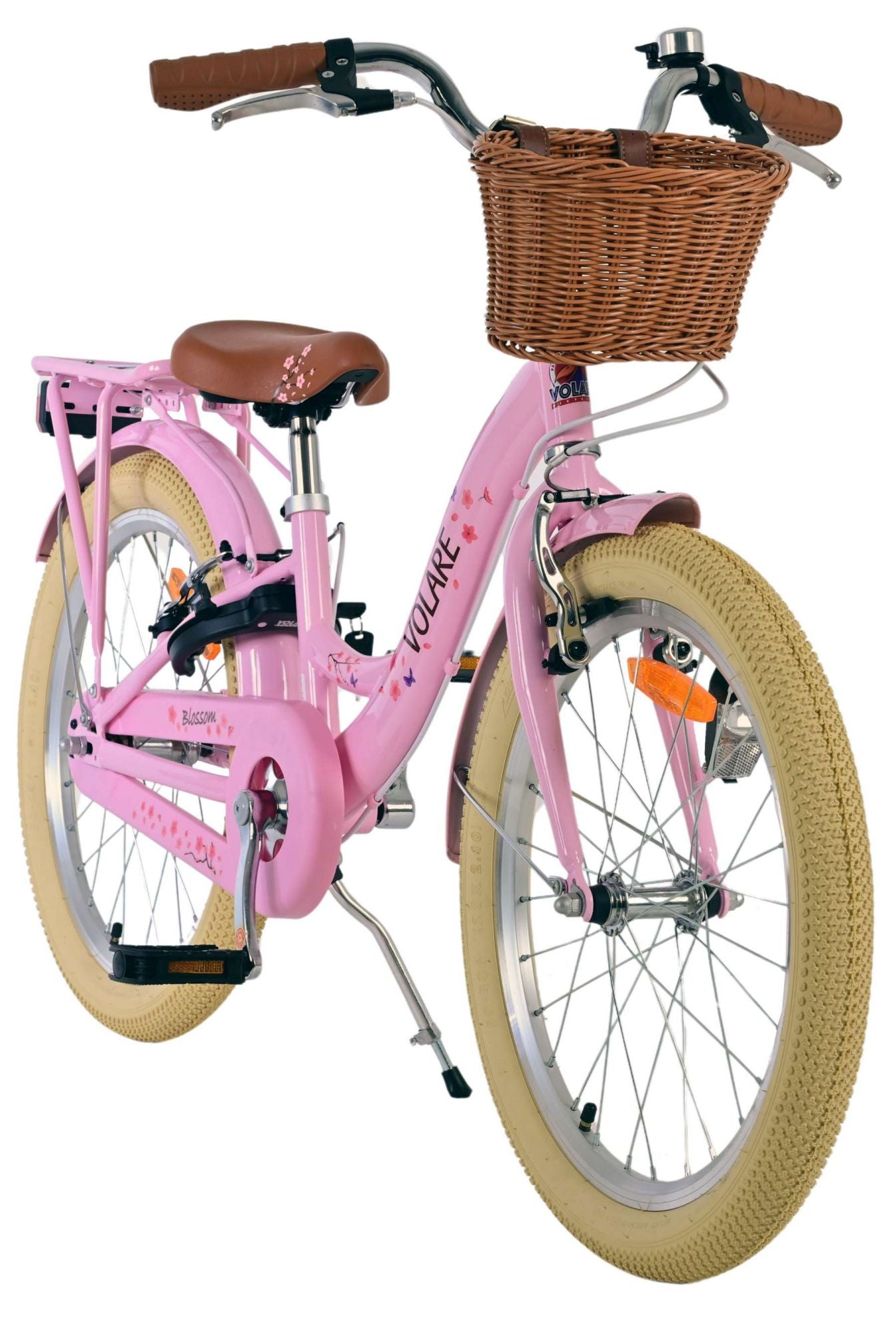 Volare Blossom Kinderfahrrad - Mädchen - 20 Zoll - Rosa - Zwei Handbremsen