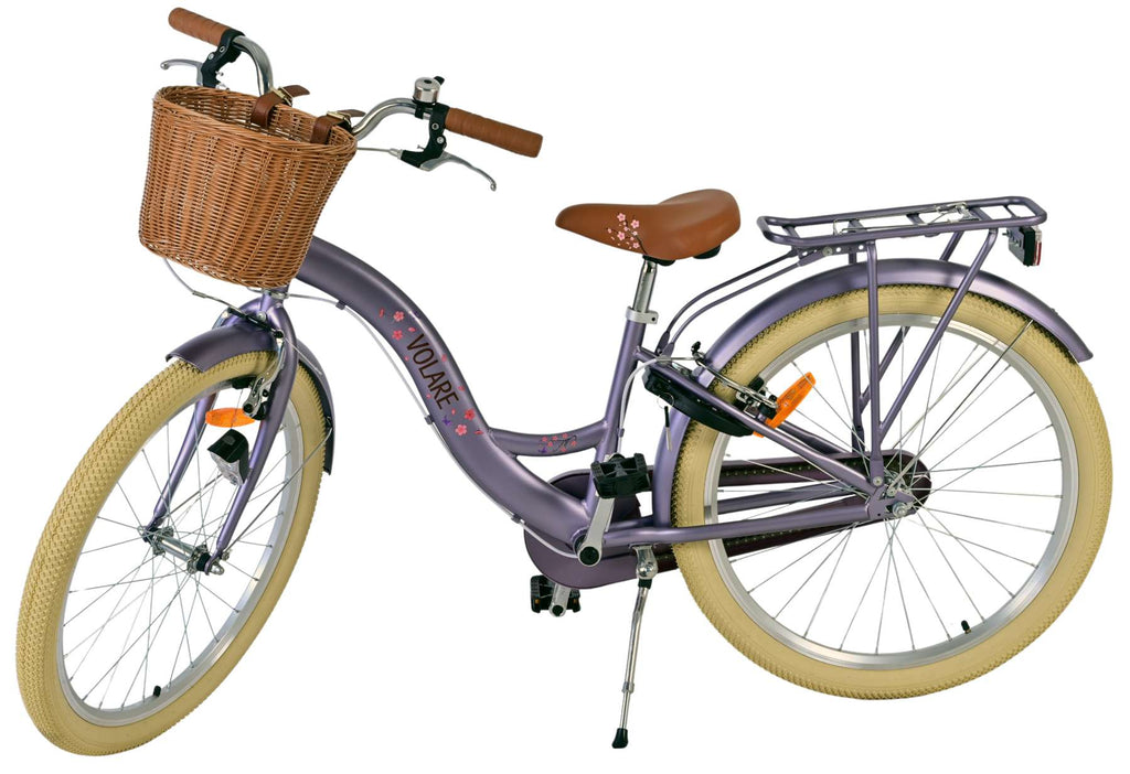 Volare Blossom Kinderfahrrad - Mädchen - 24 Zoll - lila - zwei Handbremsen