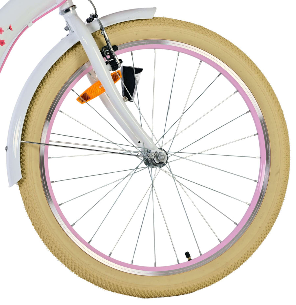 Volare blossom kinderfiets - meisjes - 24 inch - wit - twee handremmen