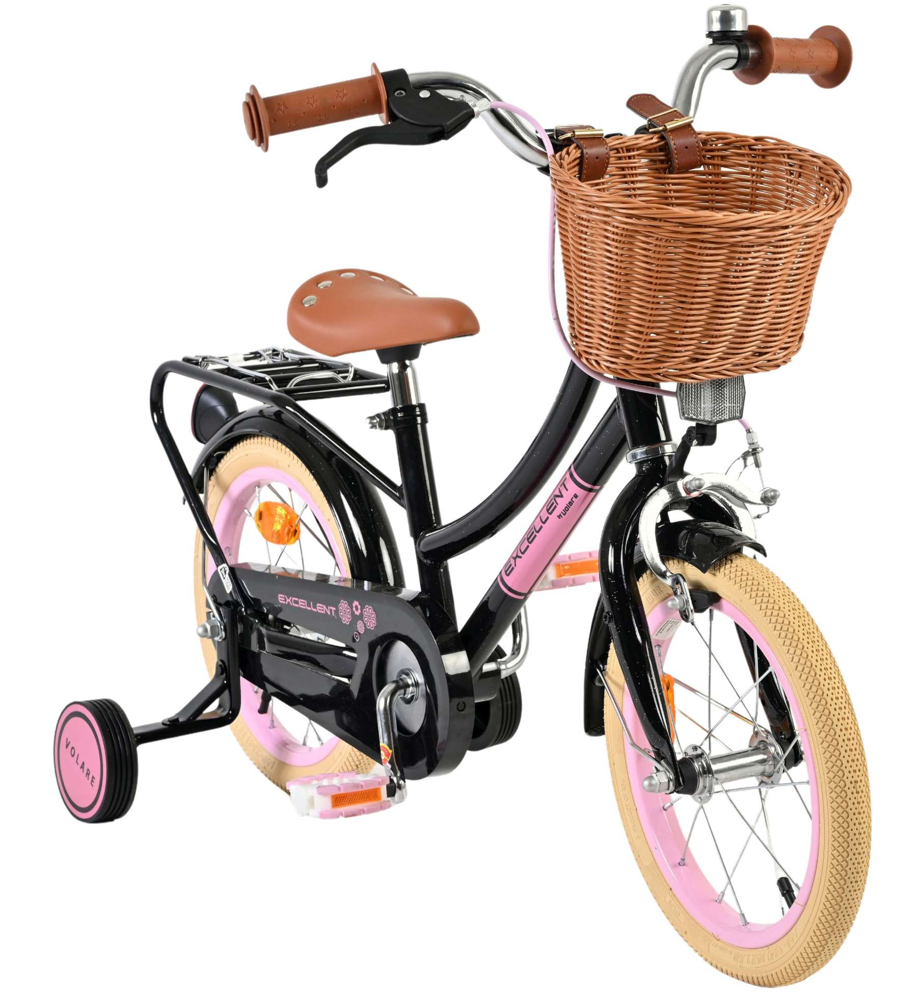 Volare excellent kinderfiets - meisjes - 14 inch - zwart