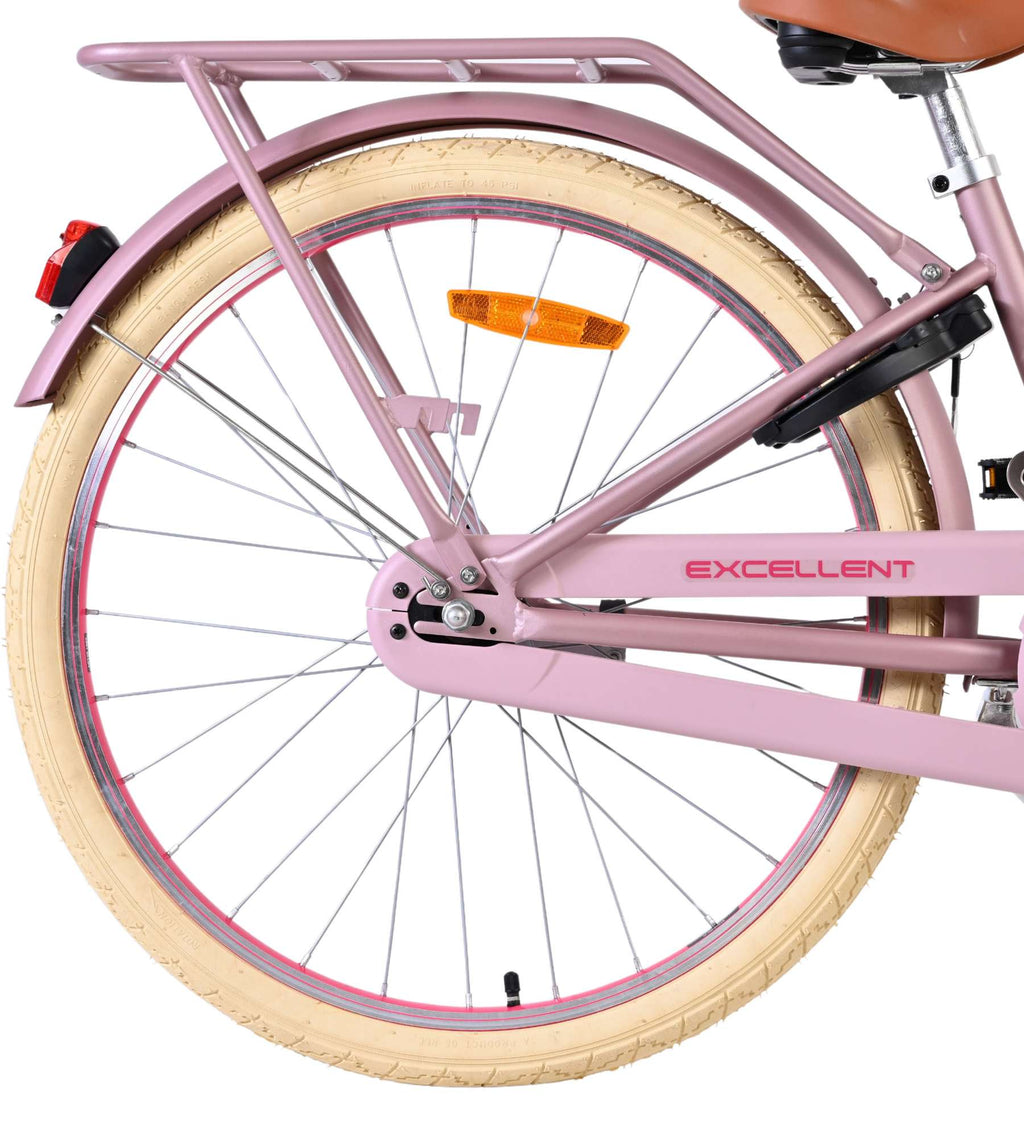 Volare Excellent Kinderfahrrad – Mädchen – 24 Zoll – Mattrosa