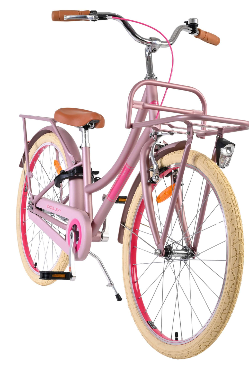 Volare Excellent Kinderfahrrad – Mädchen – 24 Zoll – Mattrosa