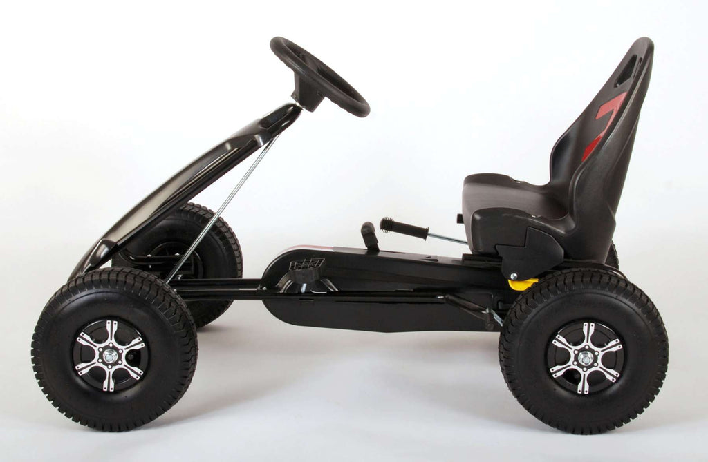 Volare go kart racing car - jongens - groot - luchtbanden - zwart