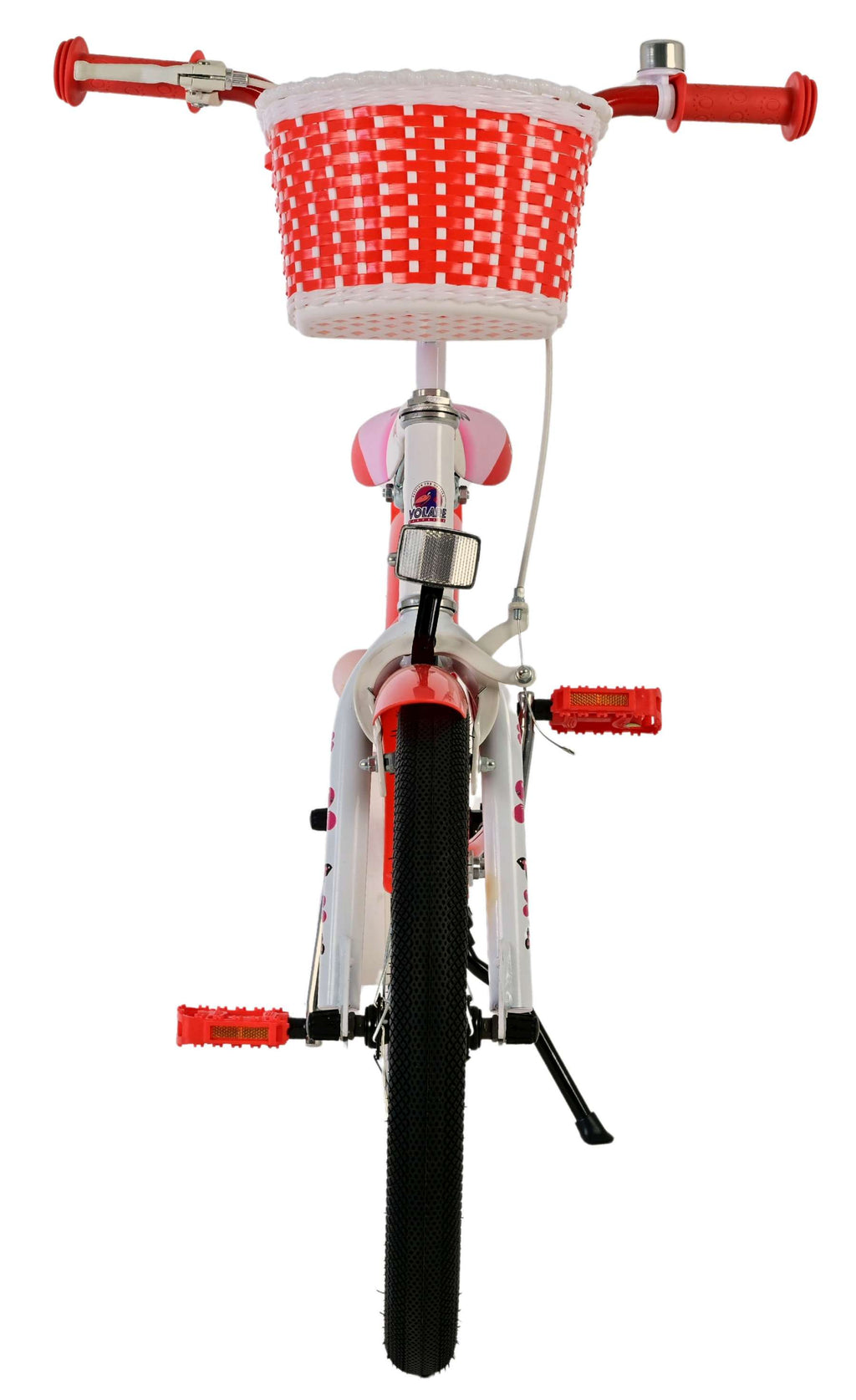 Volare Kinderfahrrad – Mädchen – 18 Zoll – rot-weiß