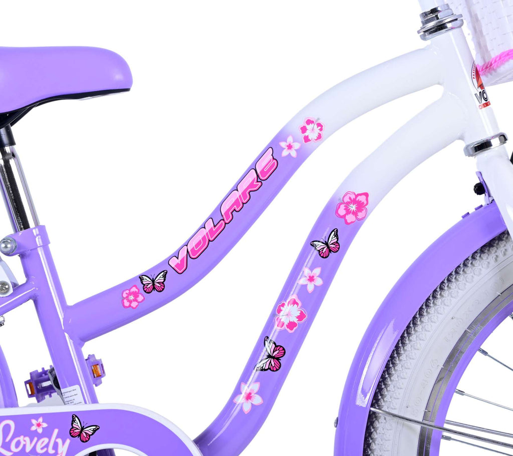 Volare schönes Kinderfahrrad Mädchen 20 Zoll lila