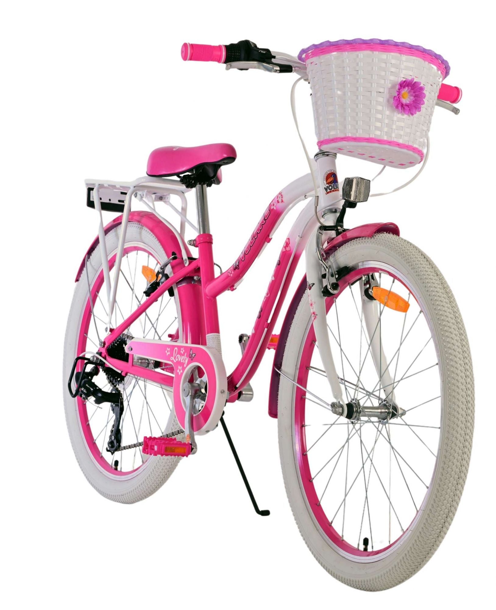 Volare lovely kinderfiets - meisjes - 24 inch - roze - 7 versnellingen