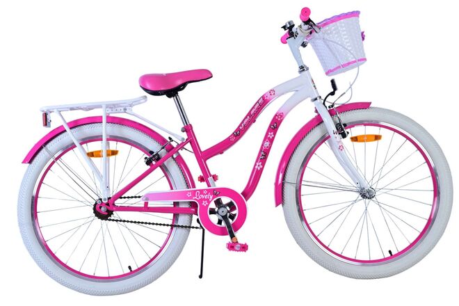 Volare lovely kinderfiets - meisjes - 24 inch - roze - twee handremmen