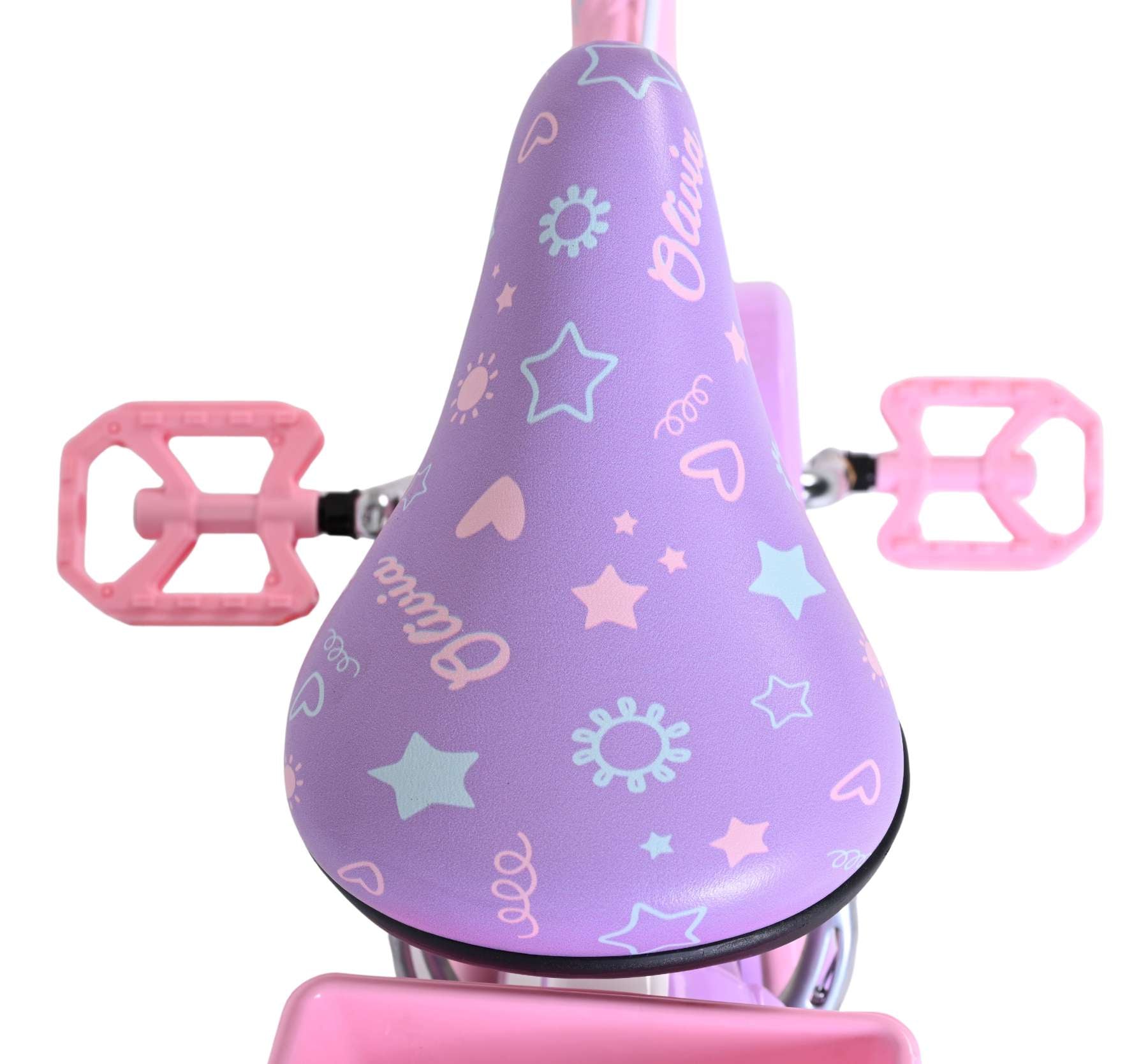 Volare Olivia Kinderfahrrad - Mädchen - 16 Zoll - Rosa - Zwei Handbremsen