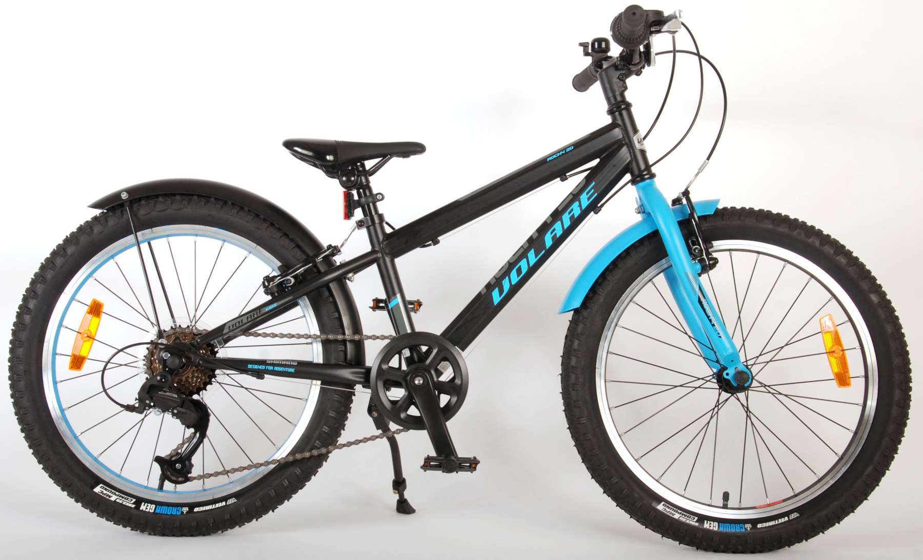 Volare Rocky Kinderfiets - 20 inch - Blauw Zwart - 85% afgemonteerd - 6 speed - Prime Collection