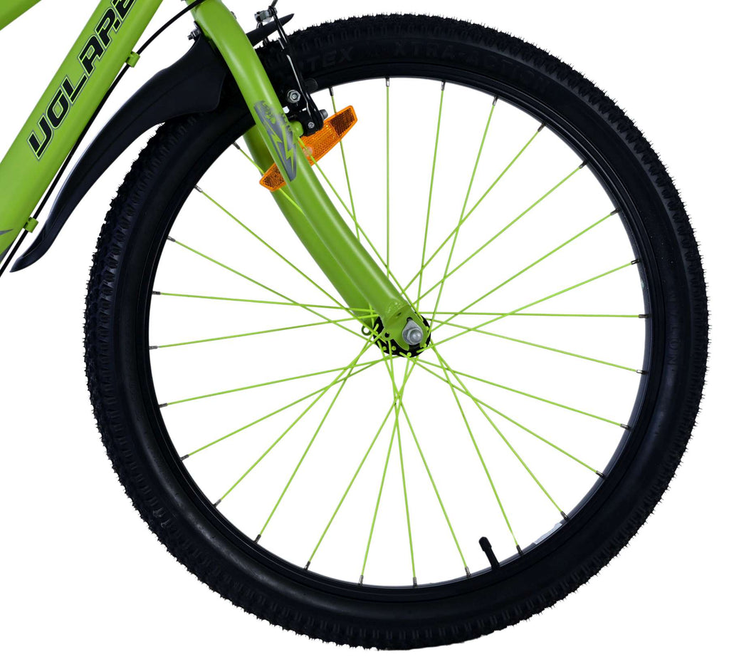 Volare 24 inch fiets rocky 3v remnaaf groen grijs 42414