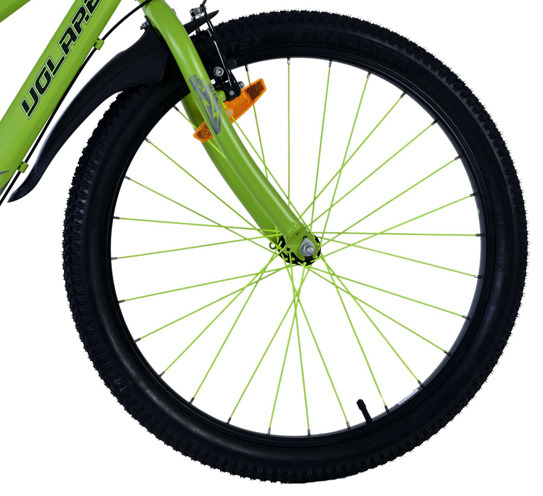 Volare 24 inch fiets rocky 3v remnaaf groen grijs 42414