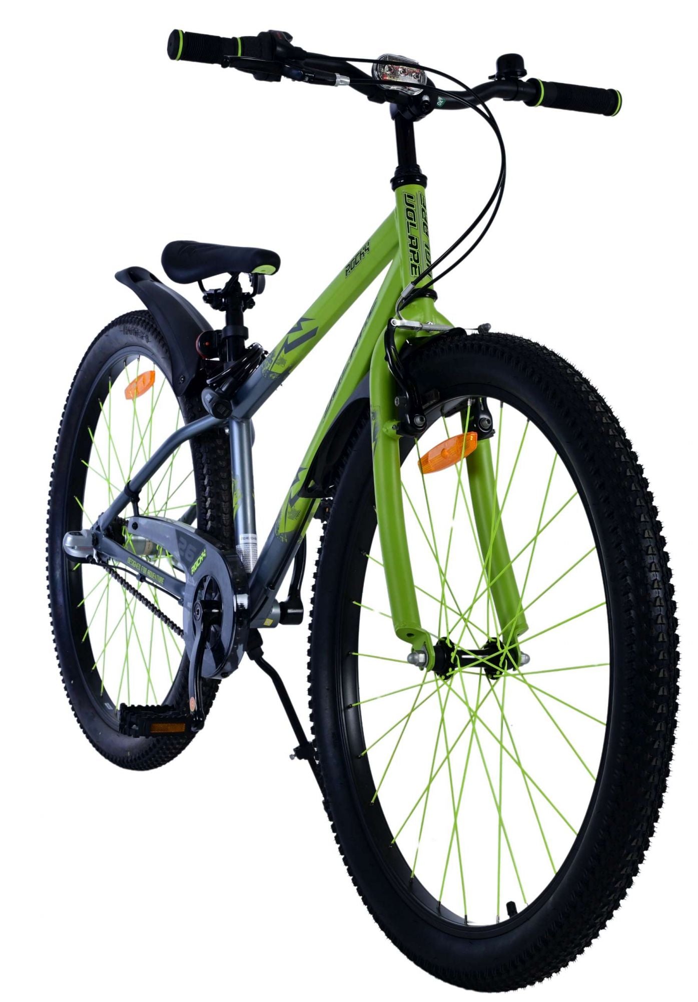 Volare 26 inch fiets rocky 3v remnaaf groen grijs 42622
