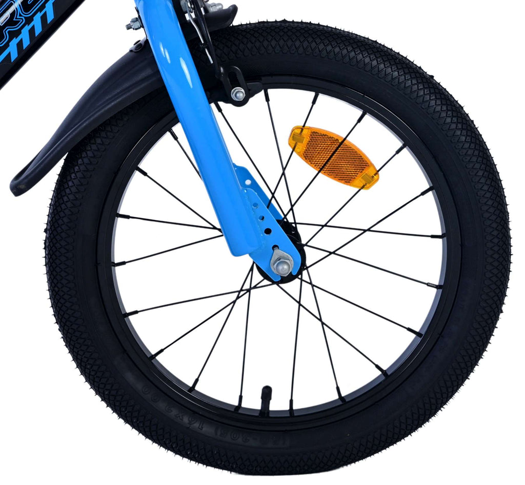 Volare sportivo kinderfiets - jongens - 16 inch - blauw zwart - twee handremmen