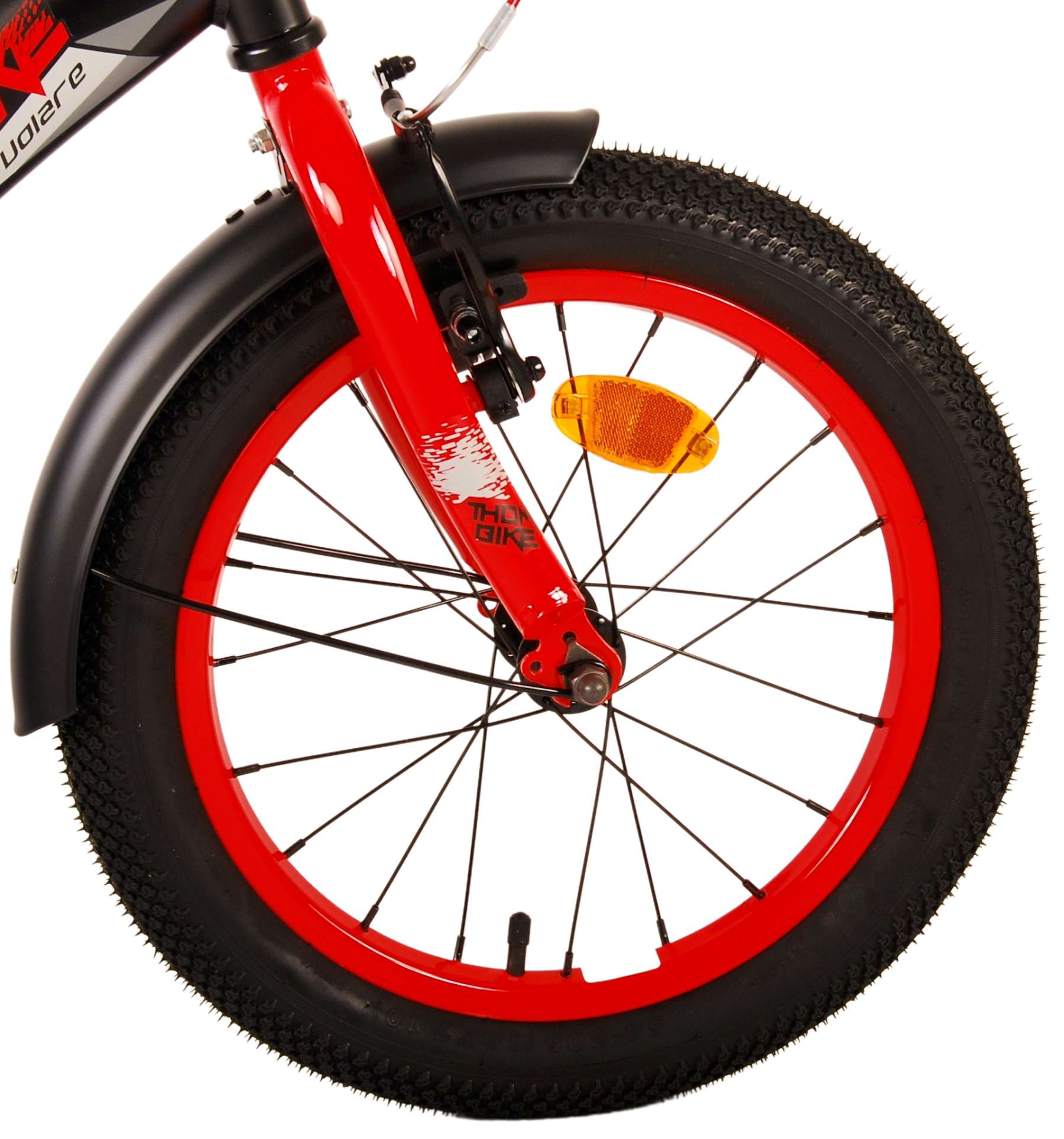 Volare Thombike Kinderfahrrad - Jungen - 16 Zoll - Schwarz Rot
