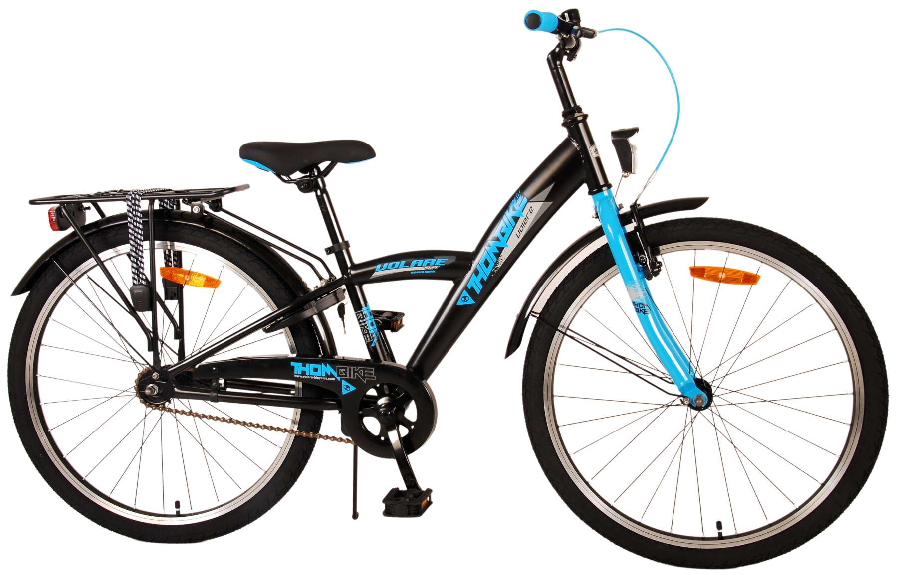 Volare Thombike Kinderfahrrad – Jungen – 24 Zoll – Schwarz/Blau