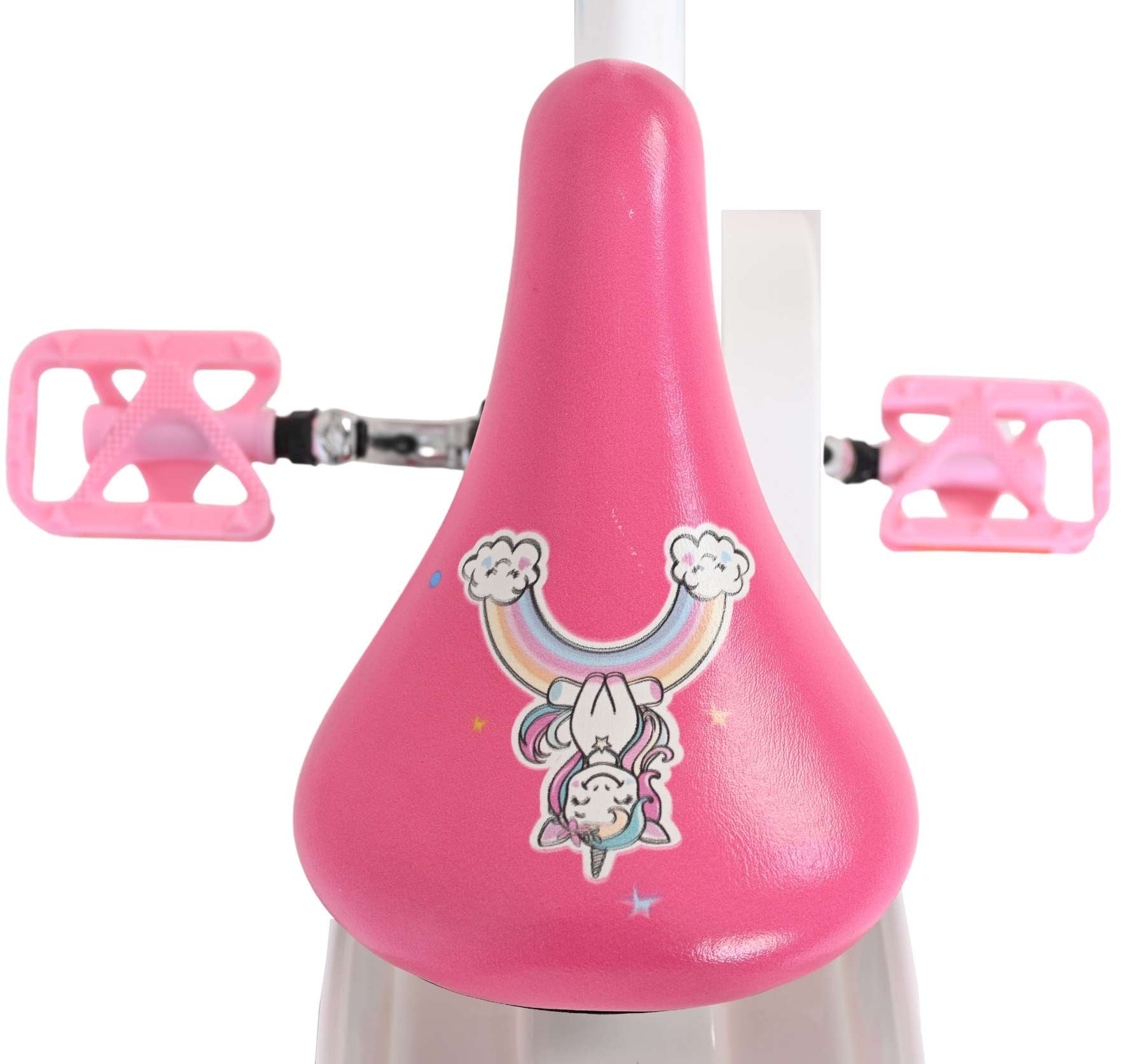 Volare unicorn kinderfiets - meisjes - 14 inch - wit