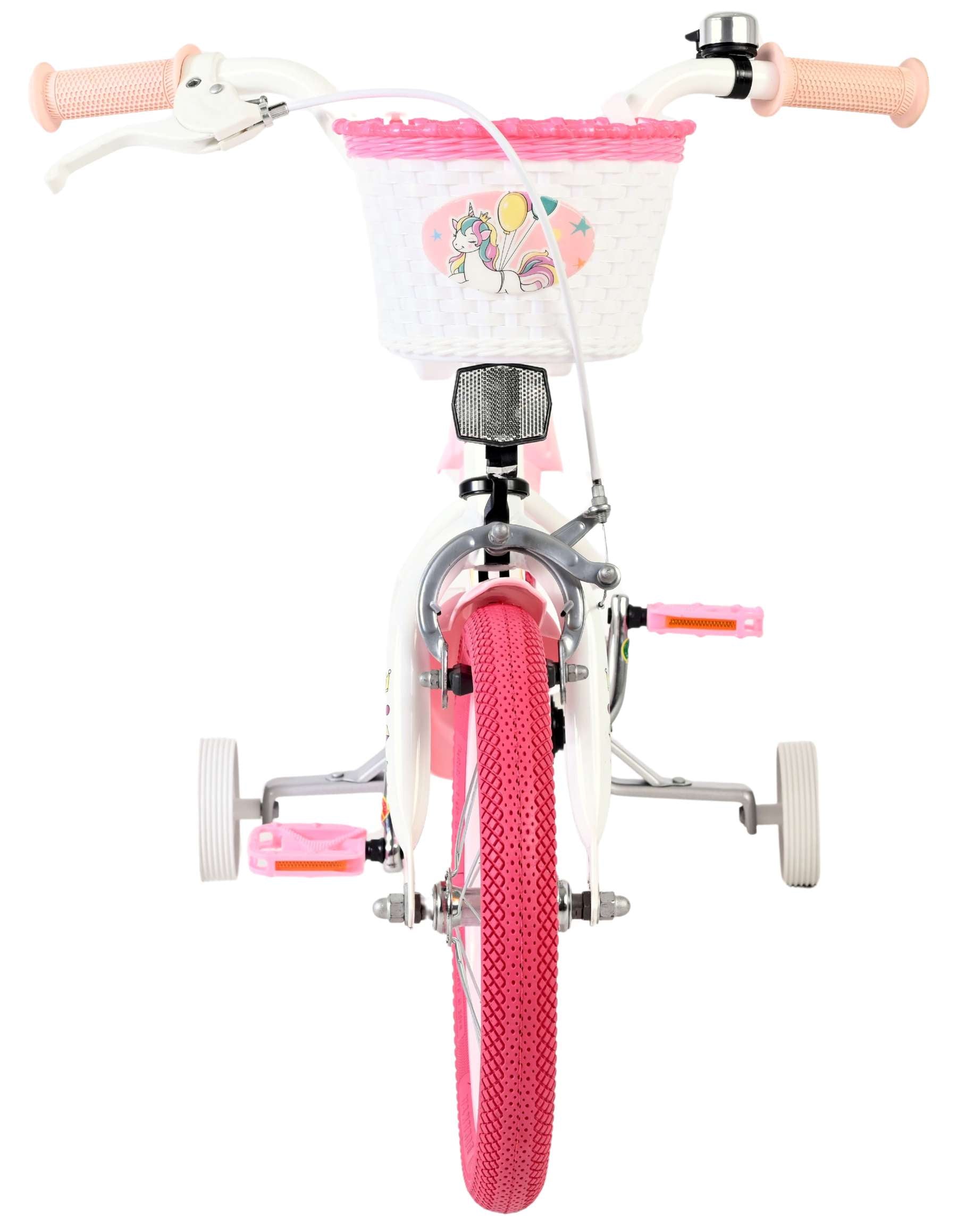 Volare unicorn kinderfiets - meisjes - 14 inch - wit