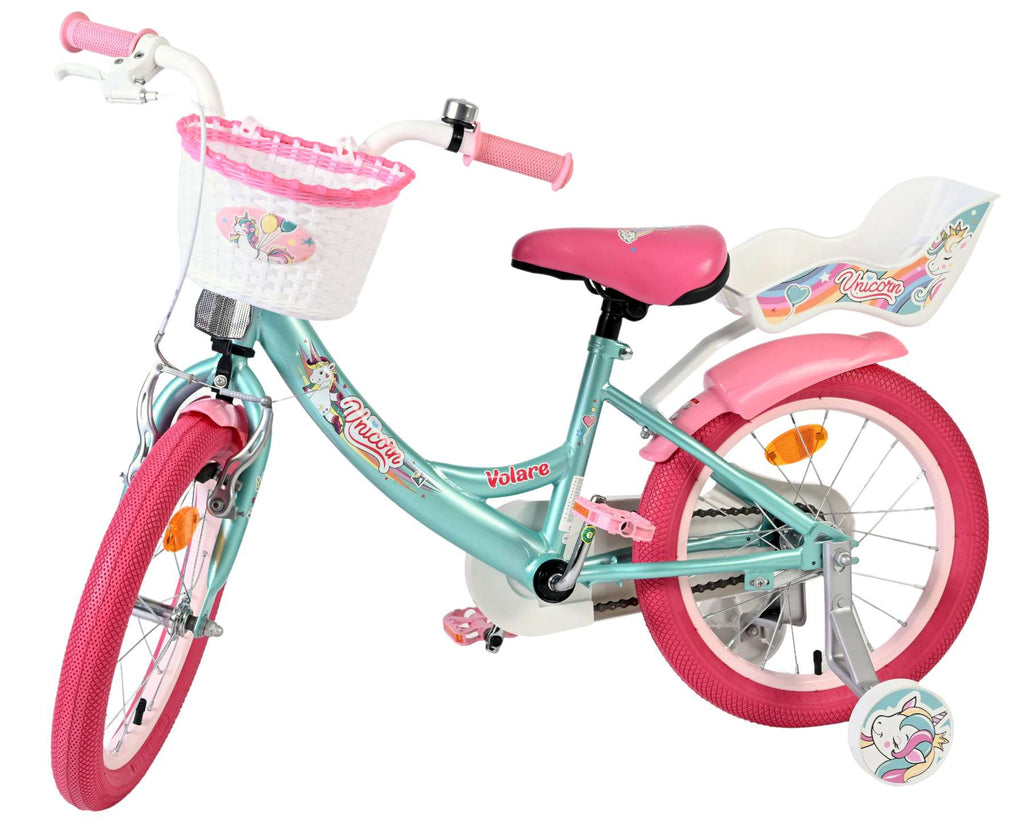 Volare unicorn kinderfiets - meisjes - 16 inch - groen